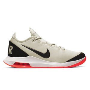 Nike Men's Sneakers in Cream and Black with Red Accents